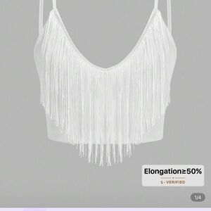 Wine & White set of 2 Fringe Women Tops